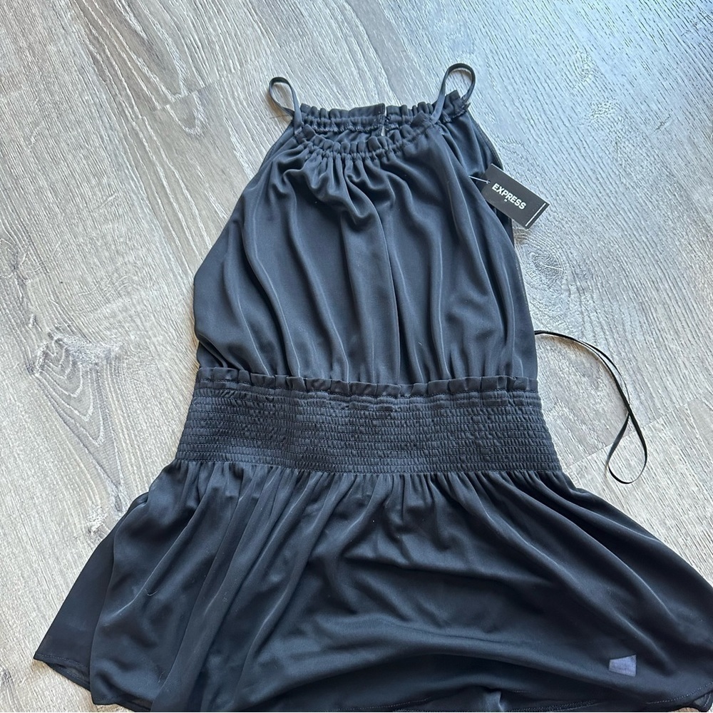 SLEEVELESS smocked waist halter top - Picture 1 of 4
